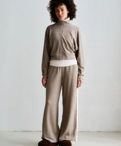 Penn&Ink W26 Main W26T1307 trousers stripe dessert ecru