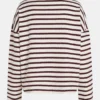 Penn&Ink W26 Main W26T1313 sweater stripe ecru aubergine - Afbeelding 3