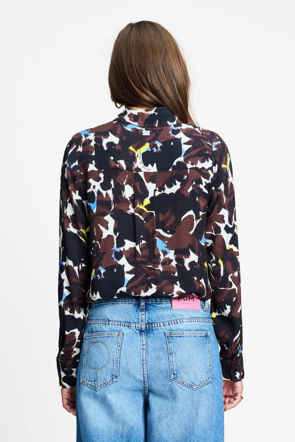 Pom Amsterdam W26 Blouse Mila bovine brown sp9708 - Afbeelding 5