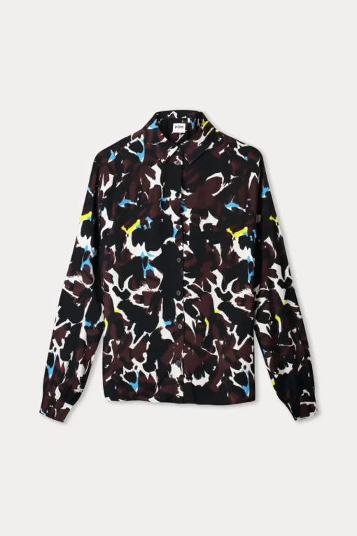 Alternative view of Pom Amsterdam W26 Blouse Mila bovine brown sp9708