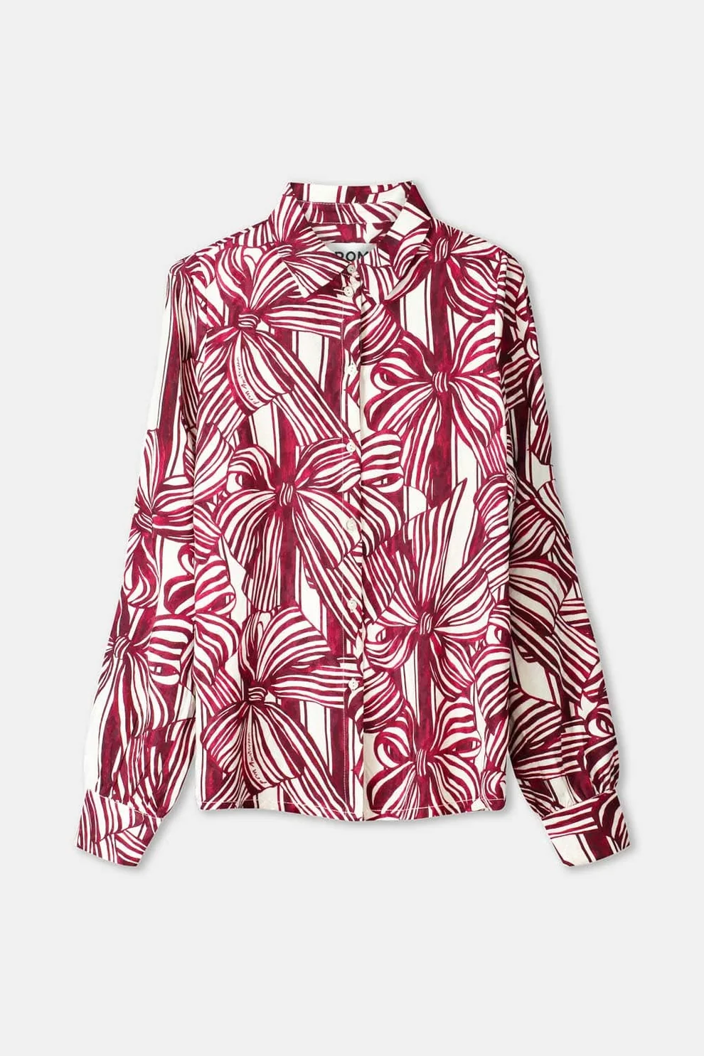 Pom Amsterdam W26 SP9734 Blouse Mila ribbon red - Afbeelding 2