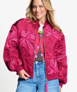 Pom Amsterdam W26 SP9745 Jacket Ashley embroidery bows red