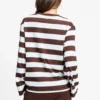 Pom Amsterdam W26 Longsleeve Joy striped brown white sp9714 - Afbeelding 6