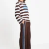 Pom Amsterdam W26 Longsleeve Joy striped brown white sp9714