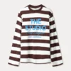 Pom Amsterdam W26 Longsleeve Joy striped brown white sp9714 - Afbeelding 2