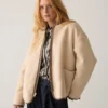 Summum W26 1s1312 Jacket bonded teddy light taupe - Afbeelding 4