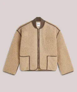 Alternative view of Summum W26 1s1312 Jacket bonded teddy light taupe