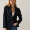 Summum W26 1s1323 Blazer pinstripe small midnight blue