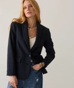 Summum W26 1s1323 Blazer pinstripe small midnight blue