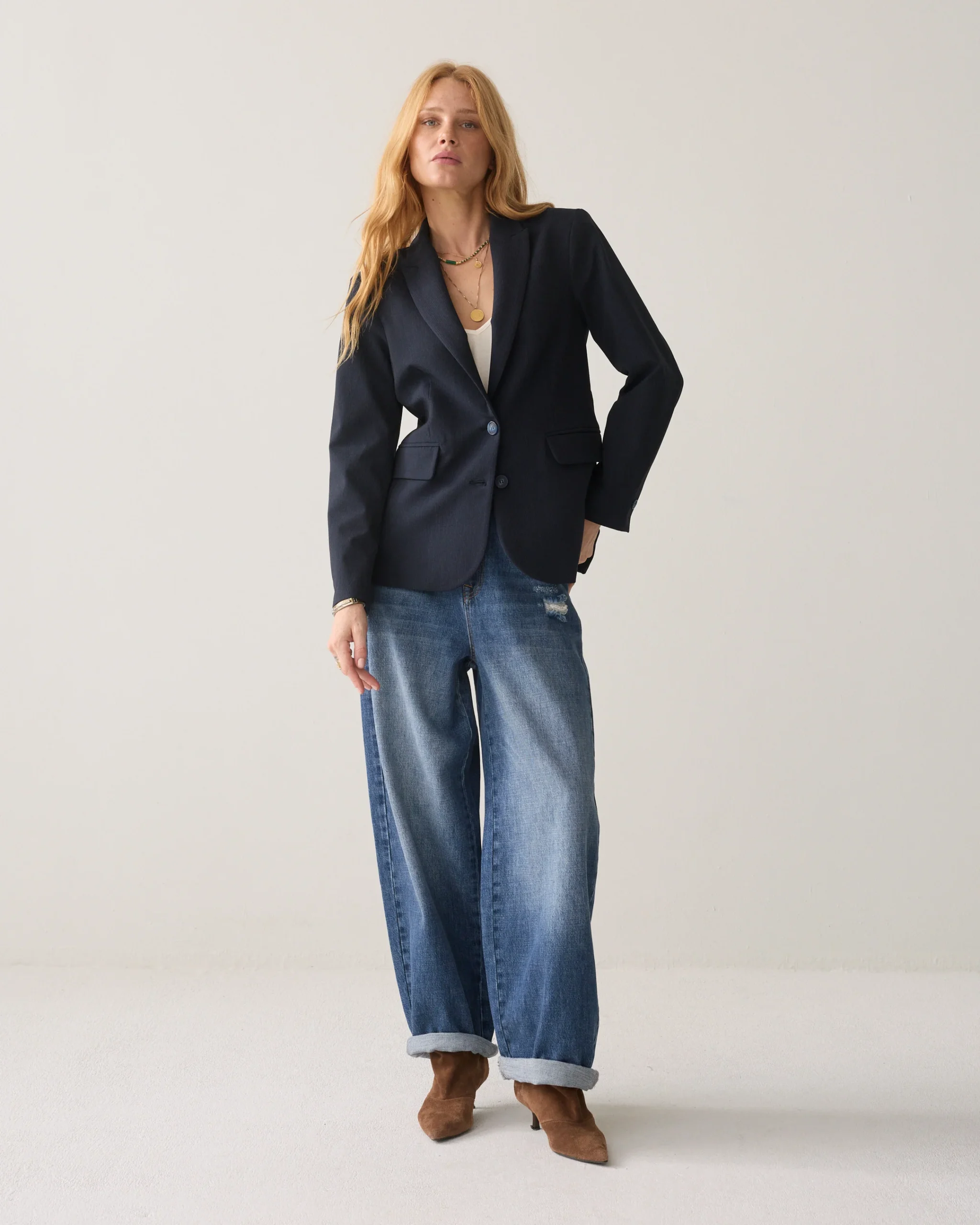 Summum W26 1s1323 Blazer pinstripe small midnight blue - Afbeelding 3