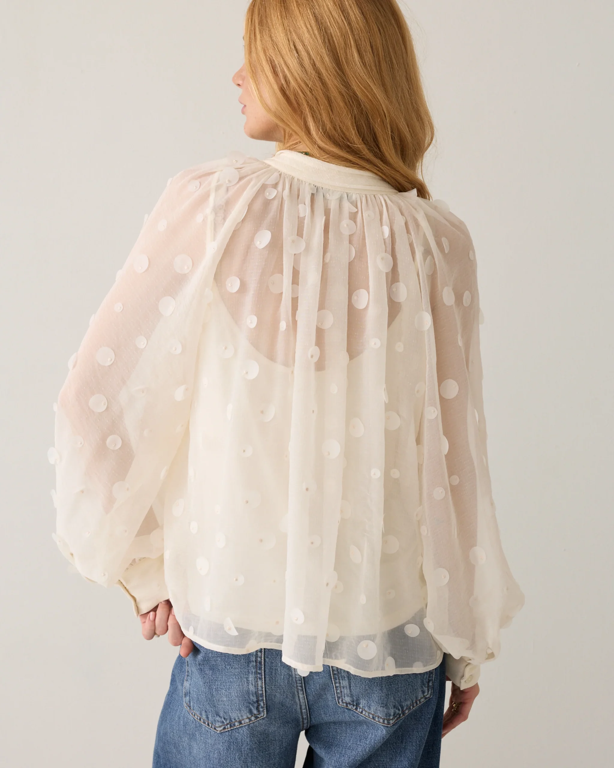 Summum W26 2s3512 Top 3D sequins ivory - Afbeelding 6