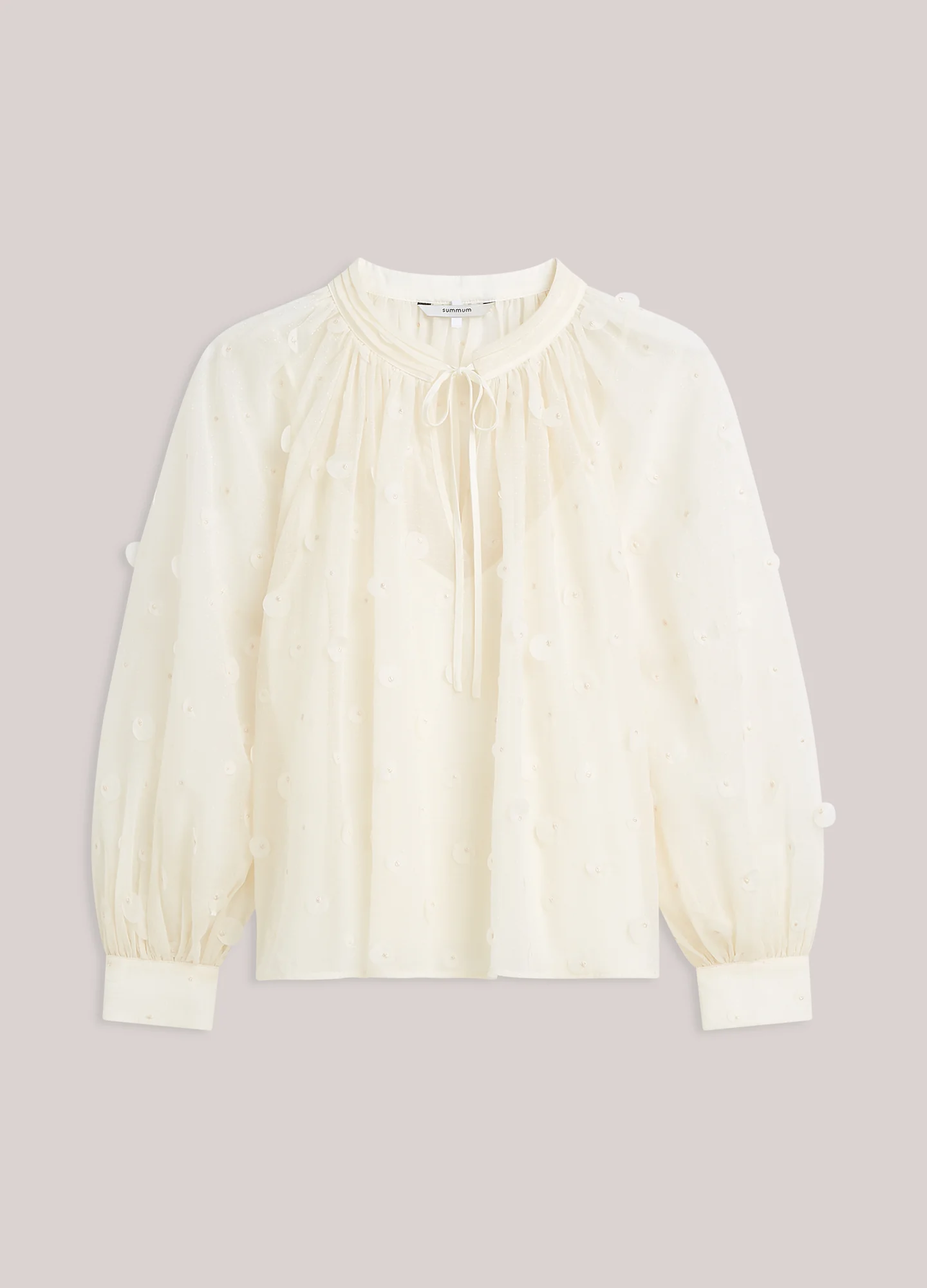Summum W26 2s3512 Top 3D sequins ivory - Afbeelding 2