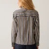 Summum W26 2s3523 Blouse two tone stripe midnight blue - Afbeelding 6