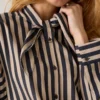 Summum W26 2s3523 Blouse two tone stripe midnight blue - Afbeelding 5