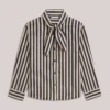 Summum W26 2s3523 Blouse two tone stripe midnight blue - Afbeelding 2