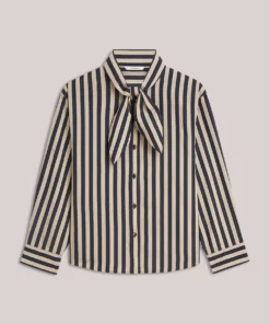 Alternative view of Summum W26 2s3523 Blouse two tone stripe midnight blue