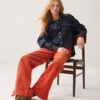 Summum W26 4s3032 Flare pant light babycord goji berry - Afbeelding 4