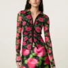 Fabienne Chapot W26 Yanna blouse fab. fuchsia/black