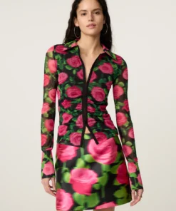 Fabienne Chapot W26 Yanna blouse fab. fuchsia/black