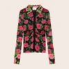 Fabienne Chapot W26 Yanna blouse fab. fuchsia/black - Afbeelding 2