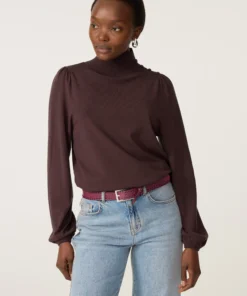 Fabienne Chapot W26 Molly turtleneck pullover cocoa