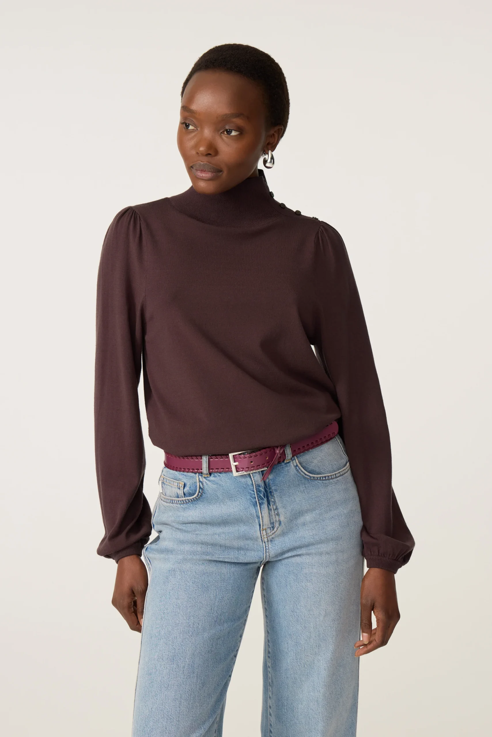 Fabienne Chapot W26 Molly turtleneck pullover cocoa