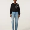 Fabienne Chapot W26 Hazel ss sweater black - Afbeelding 3