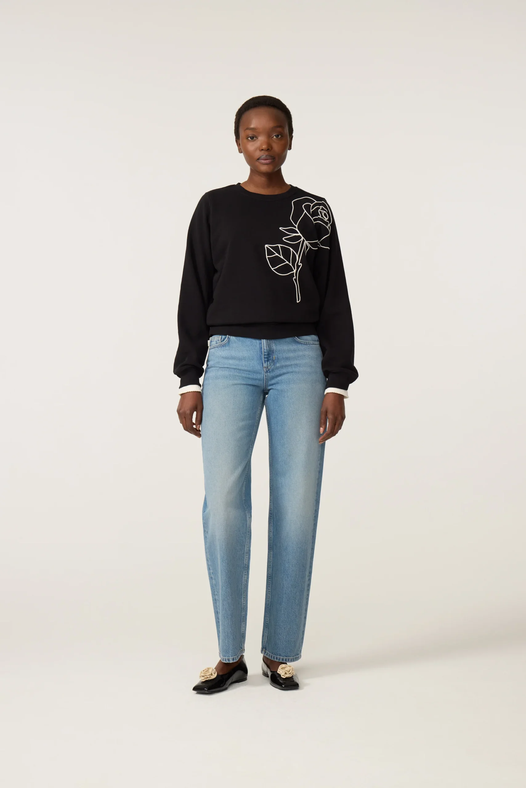 Fabienne Chapot W26 Hazel ss sweater black - Afbeelding 3