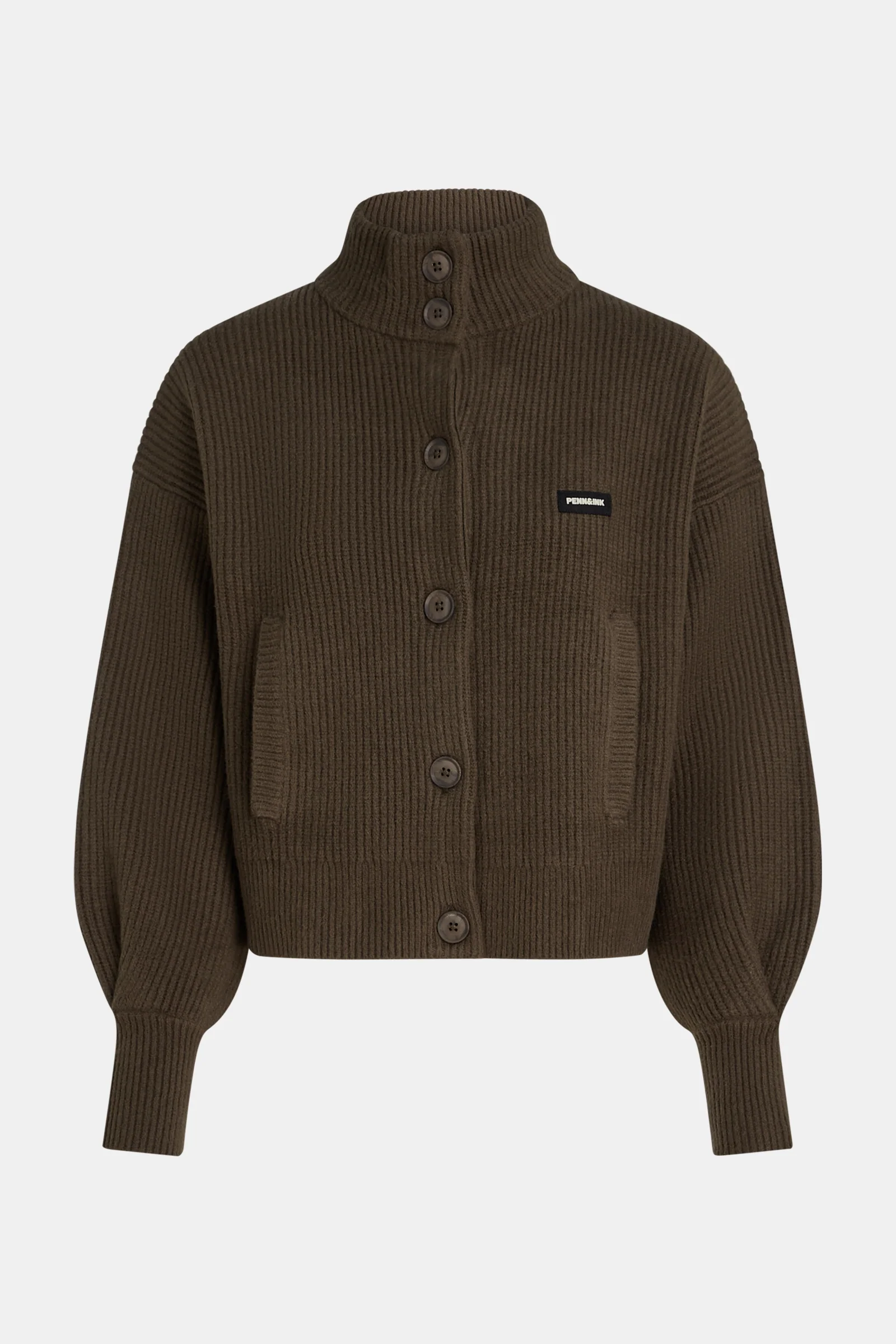 Penn&Ink W26 Main W26B427 cardigan tabac - Afbeelding 2
