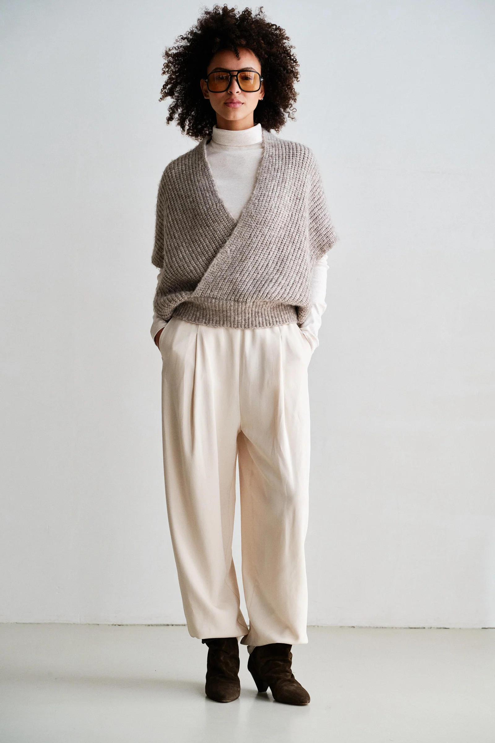 Penn&Ink W26 Main W26C396 jumper brown mel. - Afbeelding 5