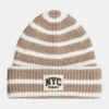 Penn&Ink W26 Main W26C417 hat stripe brown ecru