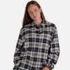 Another-Label W26 claudine check shirt black sandshell check