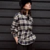 Another-Label W26 claudine check shirt black sandshell check - Afbeelding 3