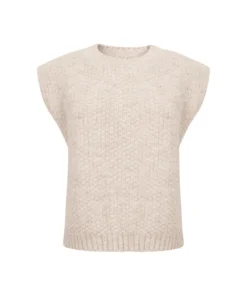 Alternative view of Another-Label W26 nicola knitted vest sandshell melee