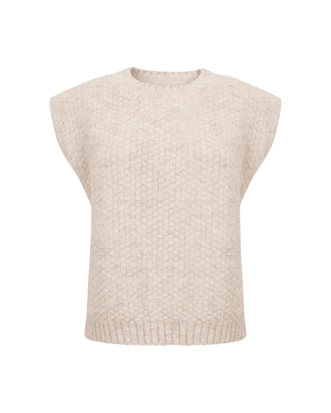 Another-Label W26 nicola knitted vest sandshell melee - Afbeelding 2