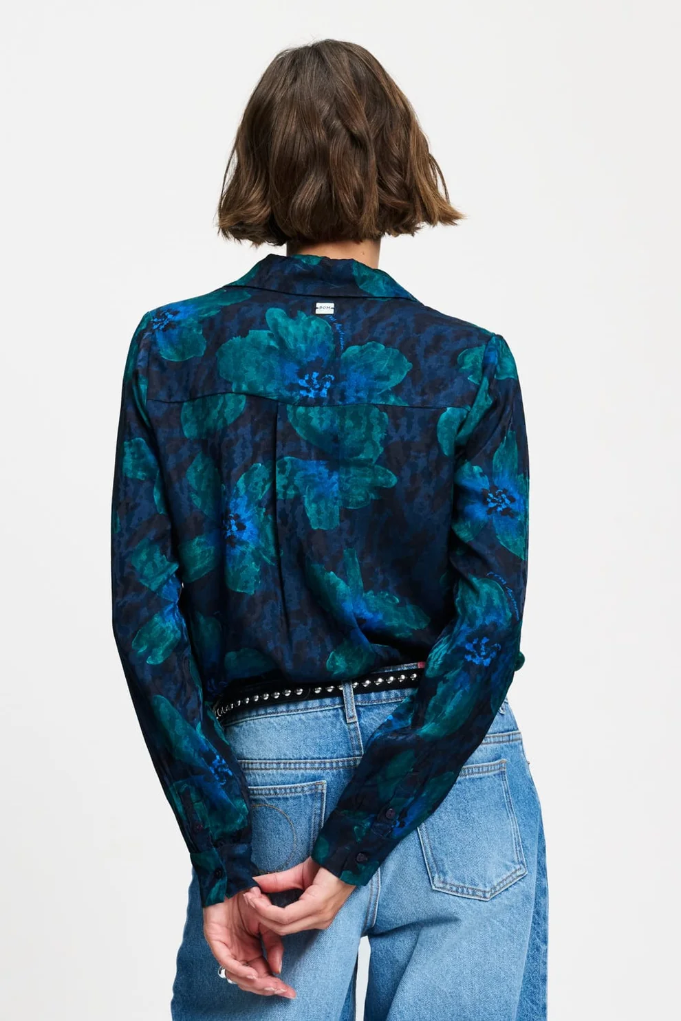 Pom Amsterdam W26 SP9794 Blouse Mila bloom teal green - Afbeelding 5