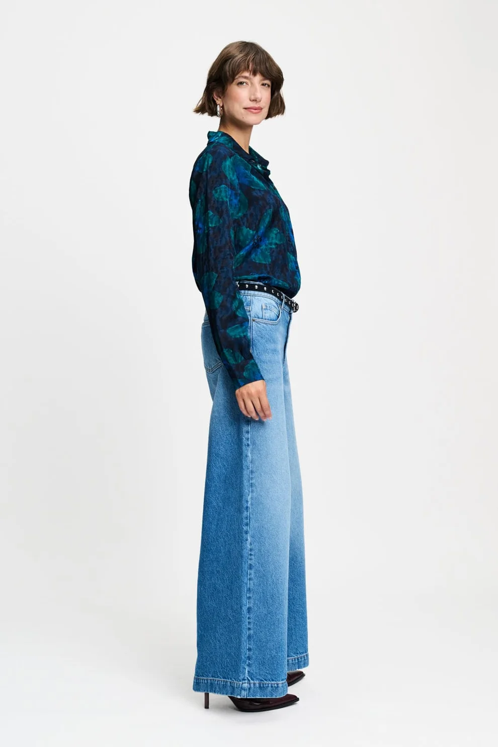 Pom Amsterdam W26 SP9794 Blouse Mila bloom teal green - Afbeelding 6