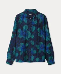 Alternative view of Pom Amsterdam W26 SP9794 Blouse Mila bloom teal green