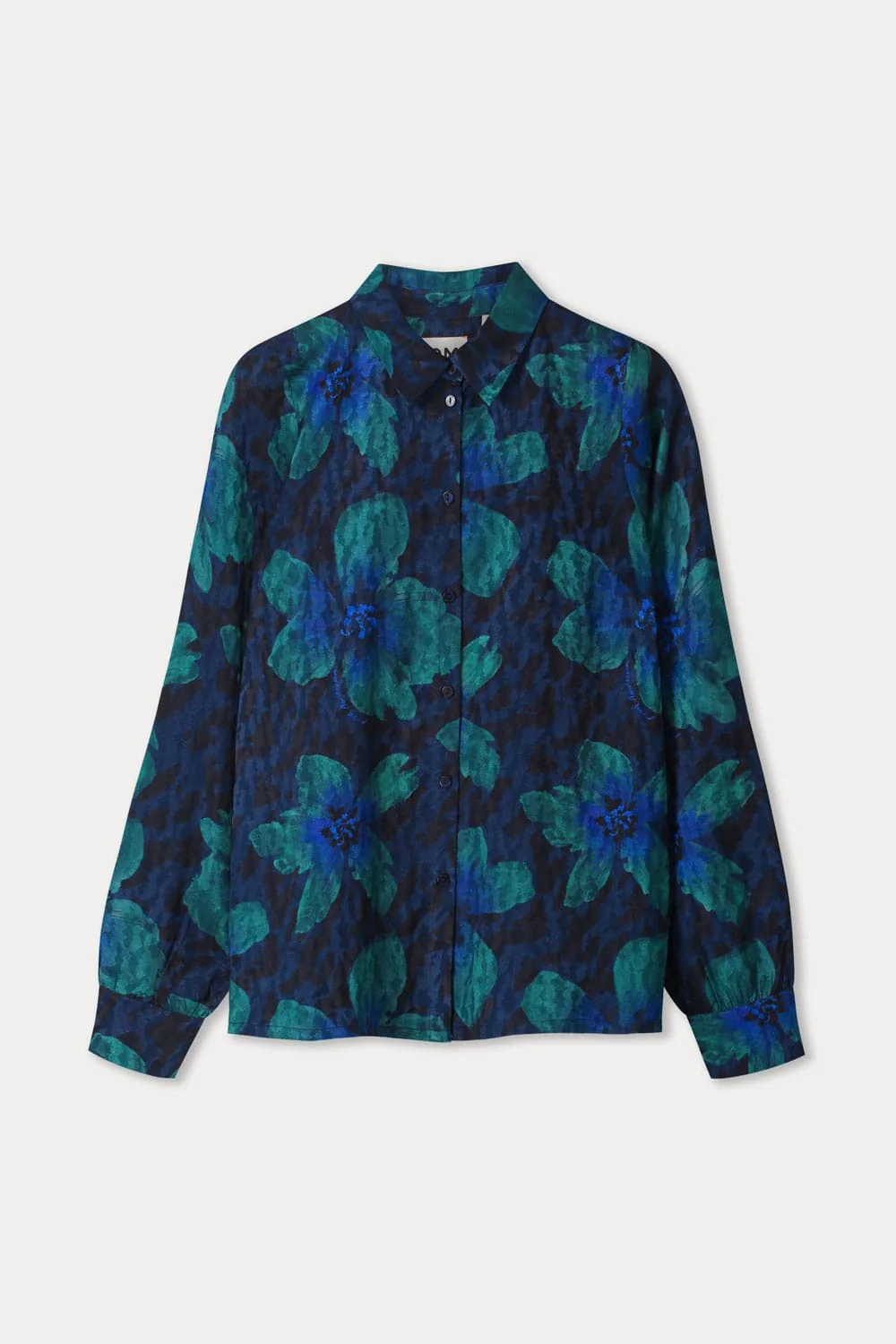 Pom Amsterdam W26 SP9794 Blouse Mila bloom teal green - Afbeelding 2
