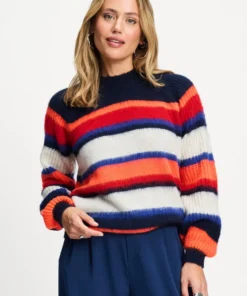 Pom Amsterdam W26 SP9816 Pullover Faye striped blue multicolour