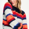 Pom Amsterdam W26 SP9816 Pullover Faye striped blue multicolour - Afbeelding 5