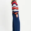Pom Amsterdam W26 SP9816 Pullover Faye striped blue multicolour - Afbeelding 6