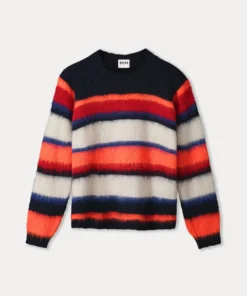 Alternative view of Pom Amsterdam W26 SP9816 Pullover Faye striped blue multicolour